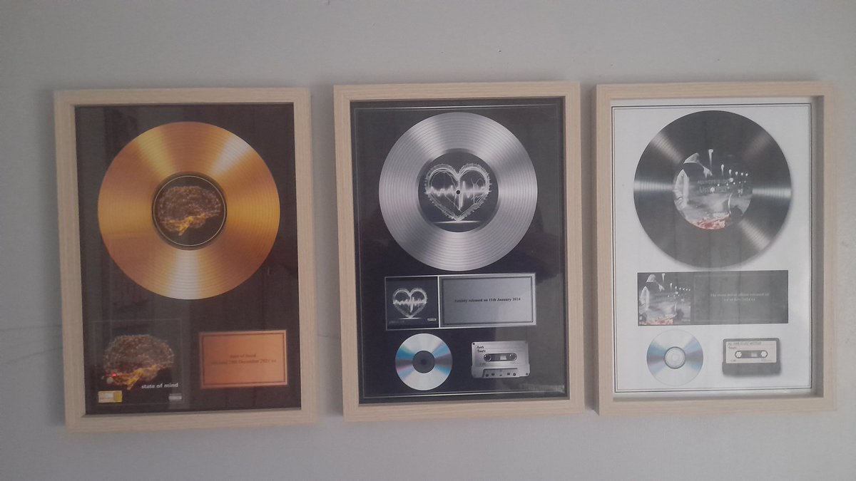 Some of the records in the studio to remember the good times of all the hard work put into making these songs some late nights thanks to everyone ❤🙏