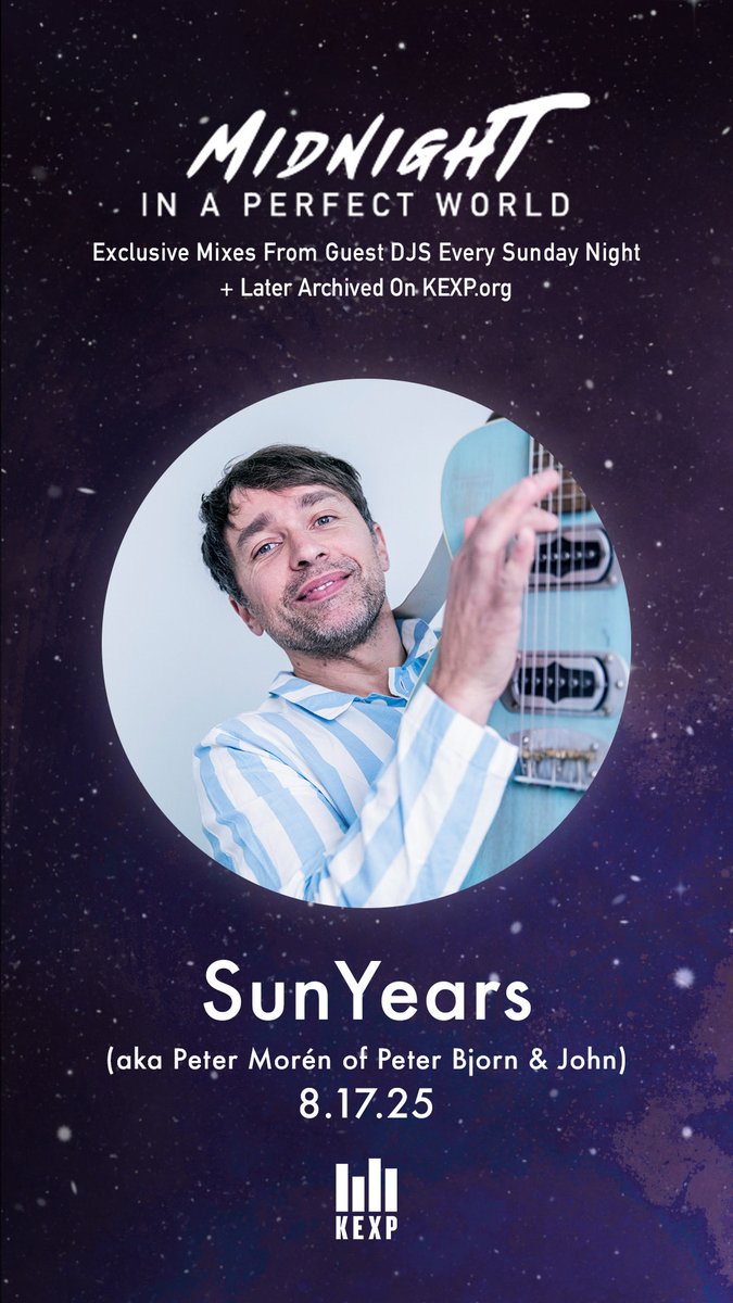 kexp.org/read/2025/8/22…
If you missed this the first time round my eclectic music mix for <a href="/kexp/">kexp</a> is up in the archives (including tracklist!) 
Dig in! 🎧 #midnightinaperfectworld #SunYears 🌞