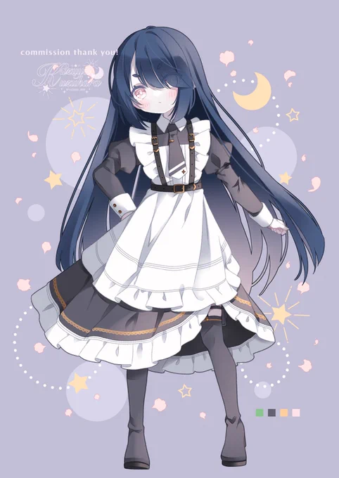 ご希望を元にキャラデザさせていただきました リクエストありがとうございました! #Skeb #commision