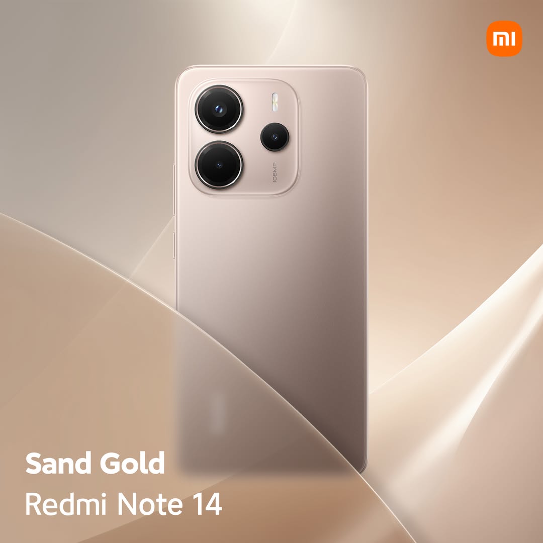 XiaomiGhana's tweet image. A touch of class, a spark of gold. 💫
The Redmi Note 14 brings elegance to your everyday —
bold, refined, and made to shine.

#RedmiNote14