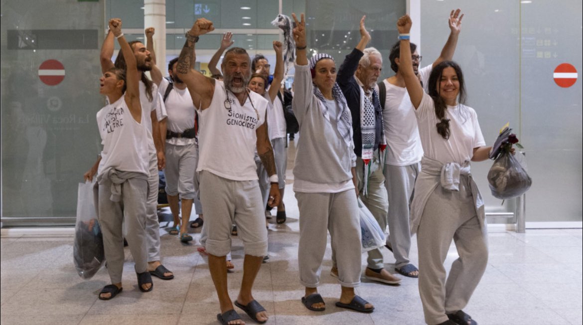 Israel kidnapped us in international waters, threw our aid overboard, lied about our humanitarian mission, tortured us in Ketziot prison, 30km from Gaza. Israel withheld our medicine, pointed snipers at our heads repeatedly, kept our lawyers from us &amp; so much more. 

In the