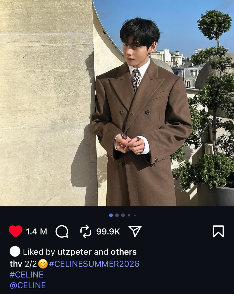 peter utz was waiting for thv’s post as he liked it immediately 😭