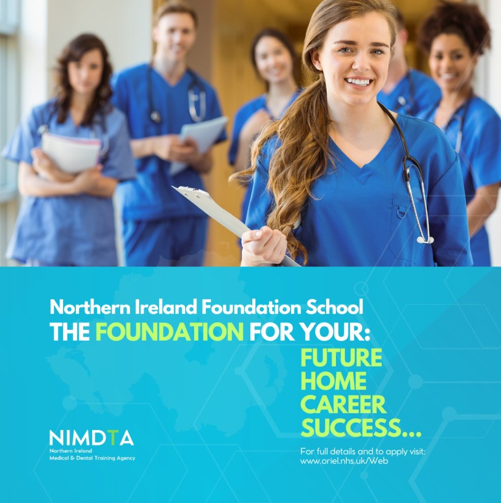 _NIMDTA's tweet image. 🚨@QUBelfast &amp;amp; @UlsterUniMed med students - the Foundation Programme National Application Window is OPEN! 🙌

✅ 2-year training programme
✅ GMC-aligned curriculum
✅ Apply via Oriel by 8 Oct

Start your journey in #HSCNI 👉 tinyurl.com/55esxjtm

#ChooseNI #FoundationTraining