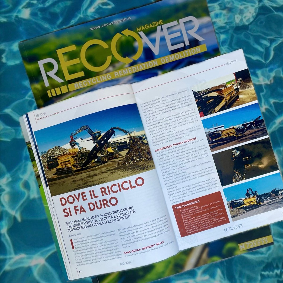 💥 Nuovo TANA Hammerhead: potenza, velocità e versatilità per l’economia circolare 
➡️Fino al 50% più veloce
➡️Elettrico o diesel
➡️Tecnologia TANA Shark
📖Scopri di più su Recover Magazine, sfogliabile online:
 recoverweb.it/recover-magazi…