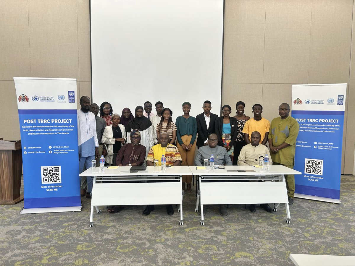UniOfGambia's tweet image. UTG, with support from @UNDP_TheGambia &amp;amp; @UNHumanRight  through @UNPeacebuilding Fund, hosted a Validation Workshop on“Public Perception on the Implementation of TRRC Recommendations.” 
Opening remarks were delivered by our VC, Prof. Herbert Robinson &amp;amp; UNDP rep. Mr. Thomas Kimaru