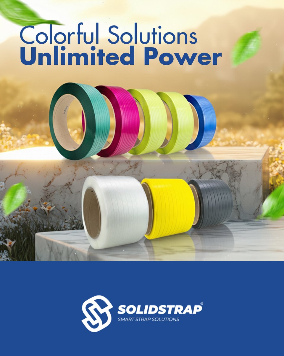 solidstrap's tweet image. Renkli Çözümler, Sınırsız Güç!
Solidstrap, her sektörün ihtiyacına yanıt veren geniş bir ambalaj bandı yelpazesi sunar. Her renk; gücü, dayanıklılığı ve hassas üretimi temsil eder. 

#Solidstrap #SmartStrapSolutions #IndustrialStrapping #PackagingSolutions
#LoadSecurity