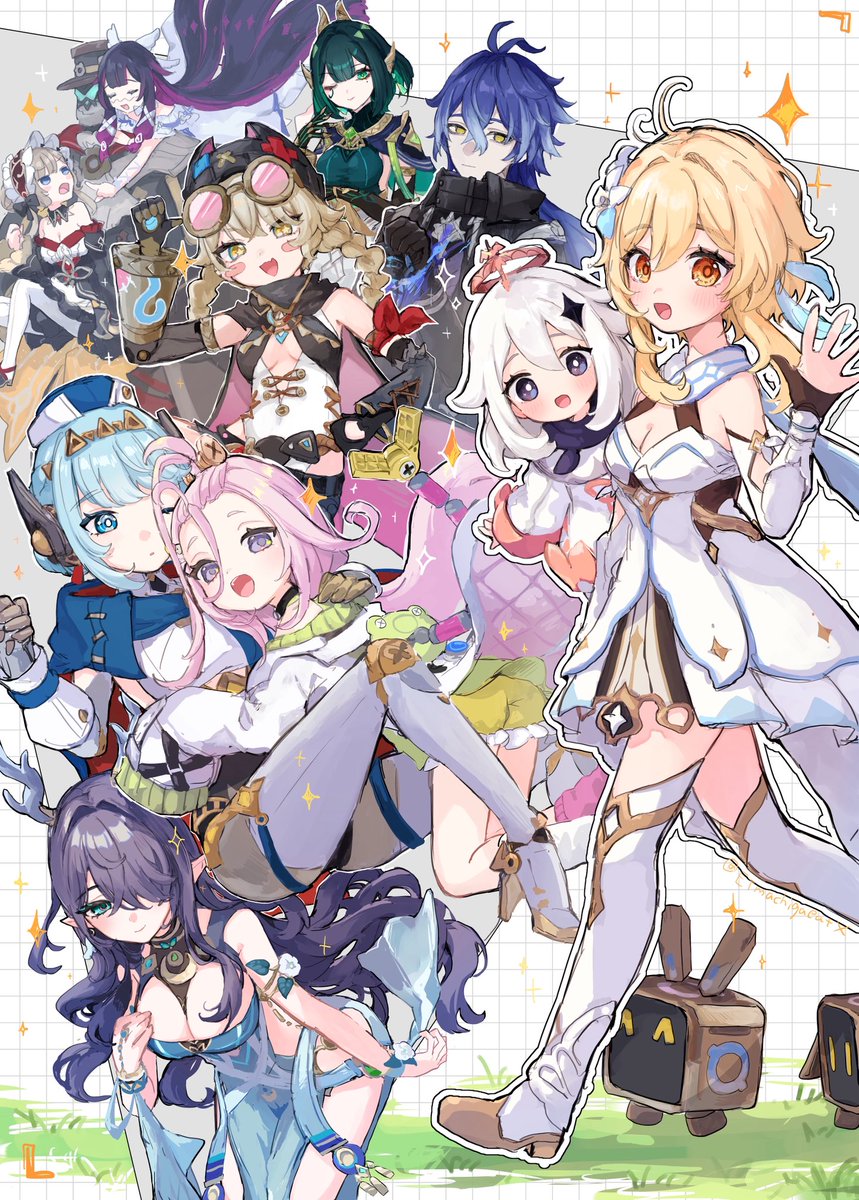ETmachigaeatX's tweet image. ナドクライ！全員描けた！

#NodKraiCharacters
#ナドクライの幕開け