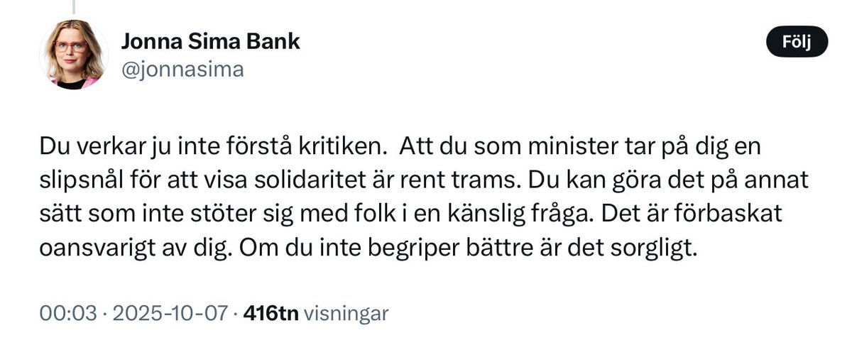 En svensk ledarredaktion uttrycker numera antisemitism helt öppet, utan konsekvenser, utan skam. Det är nu här vi är, blir både så fruktansvärt arg men också så oerhört ledsen

Det är faktiskt helt ofattbart. Vi kommer inte att glömma detta, dessutom publicerat den 7 oktober..
