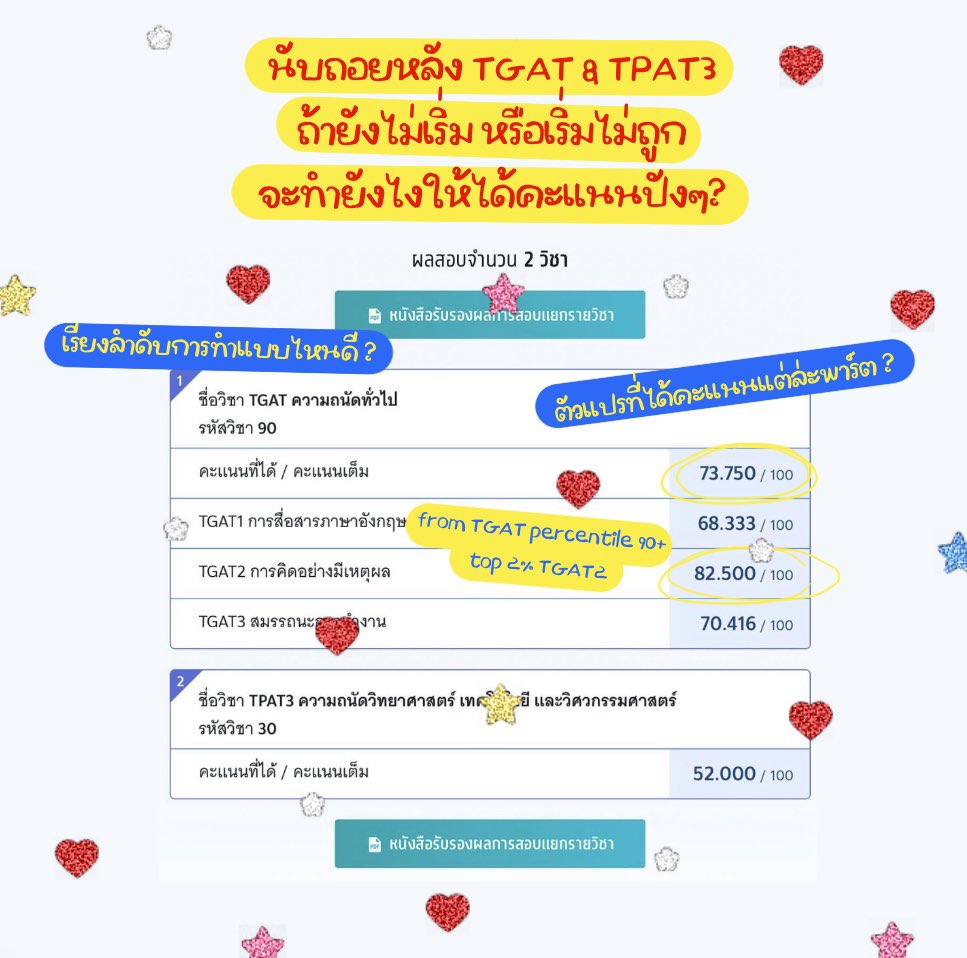 benizewithu's tweet photo. นับถอยหลัง 2 เดือน สำหรับการสอบสนามใหญ่ที่สำคัญมากๆ⁉️
กับทุกคน ใช้แทบทุกคณะ บางคณะใช้ 100% เลย นั่นก็คือ ⭐️ TGAT และสนามสำหรับสายวิศวะอย่าง TPAT3 ⭐️

วันนี้ไน้จะมาแนะนำแนวทางในการเตรียมตัวสอบ + เคล็ดลับที่ทำให้ได้ TGAT2 Top 2% ประเทศ

#Dek69 #Dek68 #TGAT #TPAT3 #OnDemand https://t.co/elLZitNr3k