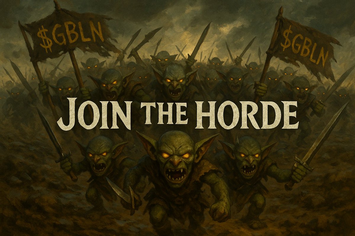 CarrionVult's tweet photo. Even the smallest goblin can shake the swamp.
Grab $3โ$5 of $GBLN, join the Horde, and see what weโre forging at https://t.co/1BvI3pxAmu.
Every coin strengthens the chaos. โ๏ธ๐
#Solana #Raydium #Jupiter #GBLN #CryptoCommunity #LoreFi https://t.co/NpD0fKSFtW