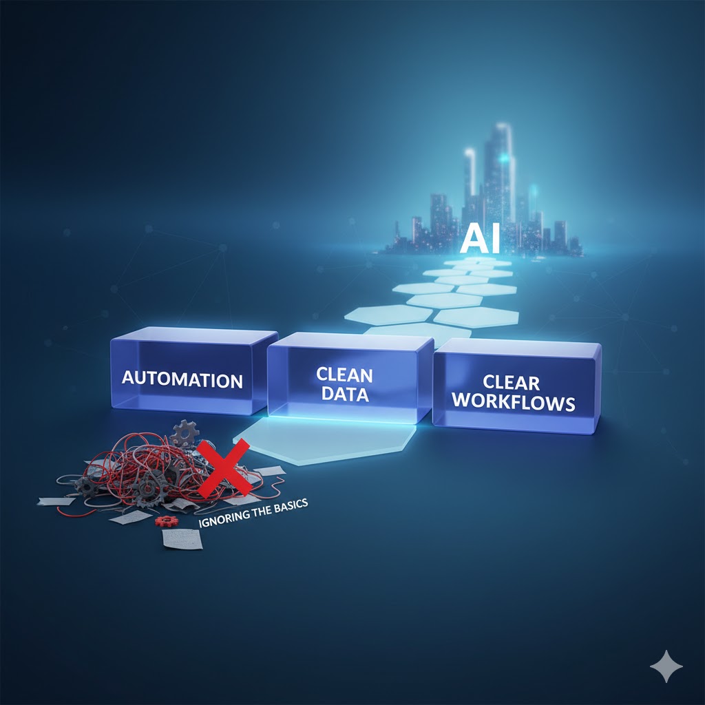 thirdoctet's tweet image. Not every task needs AI. Chasing GenAI before you nail the basics is putting the cart before the horse. 

Start here for actual efficiency:
1. Automation
2. Clean Data
3. Clear Workflows

What&apos;s ONE tedious task you automated that made life better?

hubs.ly/Q03Msv770