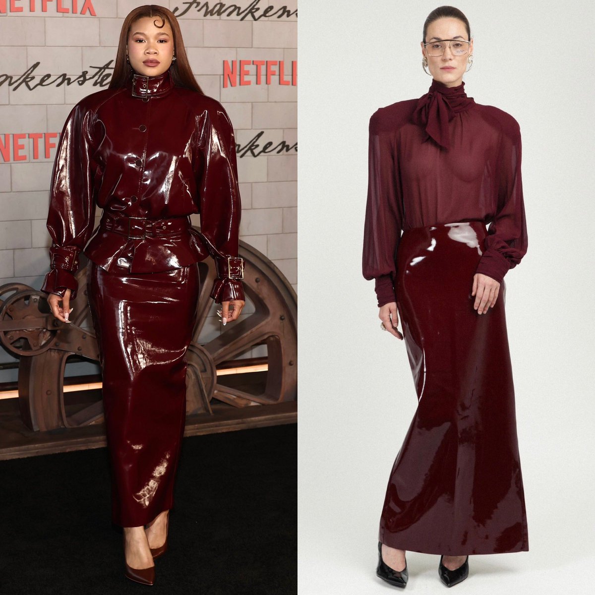 dequemeolook's tweet photo. Storm Reid de Rowen Rose Inverno 2025 na pré-estreia de “Frankenstein”, em Los Angeles. #StormReid #Frankenstein #RowenRose 📸 Getty Images / Divulgação https://t.co/jCq1DSSDYL
