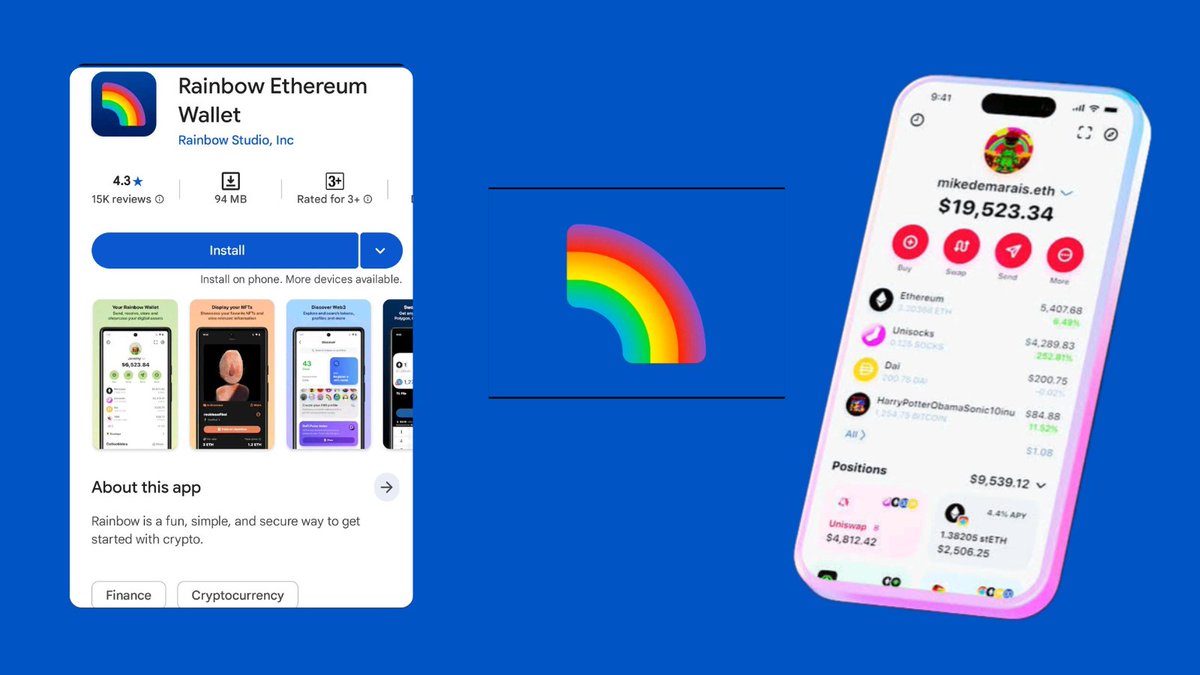 omovigho18's tweet photo. New to crypto? Start here, not in panic mode.
Rainbow @rainbowdotme makes the basics obvious: easy onboarding, clear wallet organization and built-in swap/bridge tools. Friendly enough for beginners, powerful enough to grow with you. #BeginnerCrypto #Onboarding #NigeYaps https://t.co/hmXCqLYAUQ