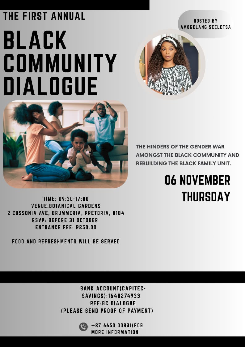 Don't forget your date with the first annual Black community dialogue next month.