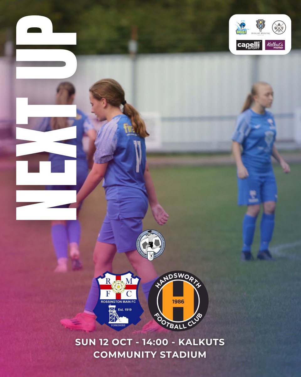 𝗛𝗢𝗠𝗘 𝗔𝗖𝗧𝗜𝗢𝗡 | 𝗙𝗜𝗥𝗦𝗧 𝗧𝗘𝗔𝗠 ⚽️

This Sunday we’re back at the home of women’s football in Doncaster as we face <a href="/HandsworthWFC/">Handsworth Ladies FC</a> 👊

📆 12 Oct 25 | 🕑 2PM KO
📍 DN11 0TE
🎟️ £4 (Adults), £2 (U16s), U5s FREE
🍺 Bar open | 🐶 Dogs welcome

#RMLFC #UpTheRosso