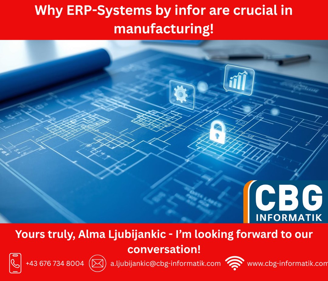 CBG_Informatik's tweet image. Why ERP-Systems by infor are crucial in manufacturing!
#cbginformatik 
#ERP 
#erpsystem 
#cloudsolutions 
#cloud 
#Infor 
#production
#manufacturing 
#project 
#projectmanagement
#AI 
#Cloudsuite