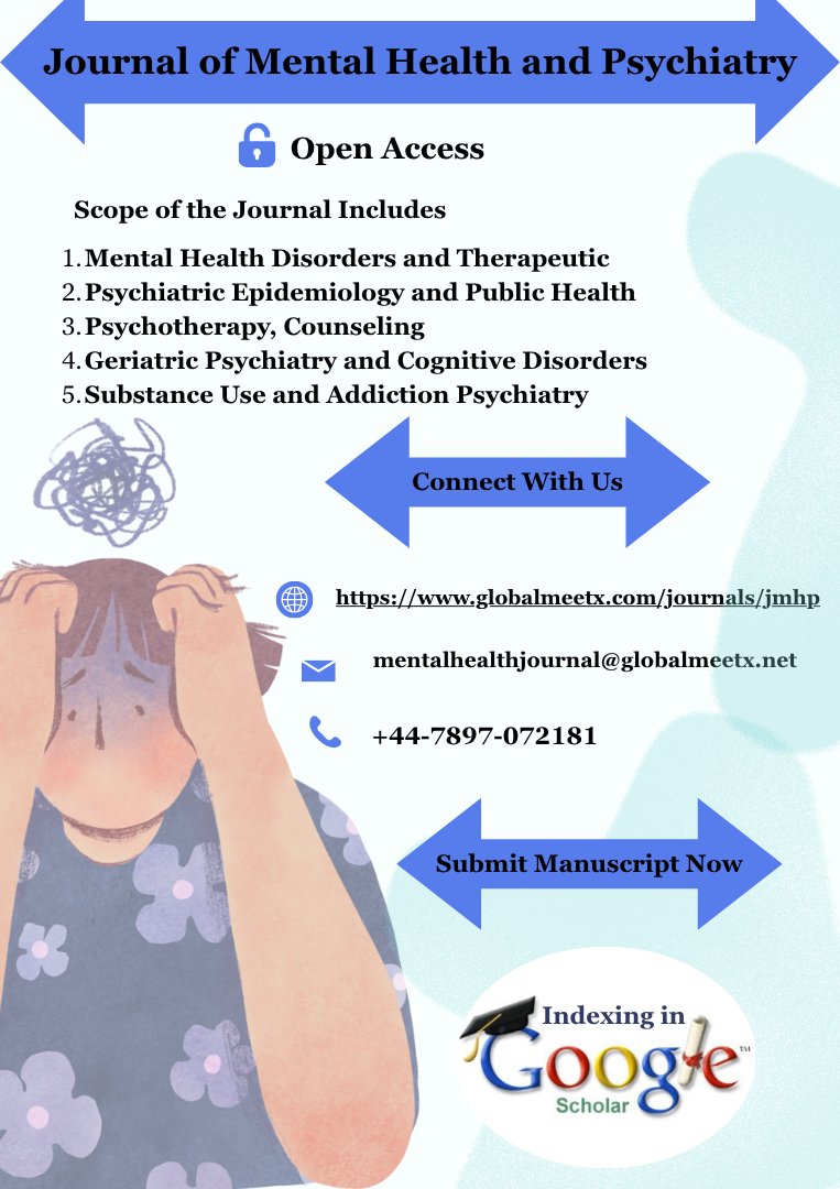 The Journal of Mental Health and Psychiatry (JMHP) is dedicated to advancing research and awareness in mental health worldwide.
For submissions &amp; queries: WhatsApp us at +44 7897 072181  
Visit us: globalmeetx.com/journals/jmhp#… #Psychiatry #JournalPublication #ResearchMatters