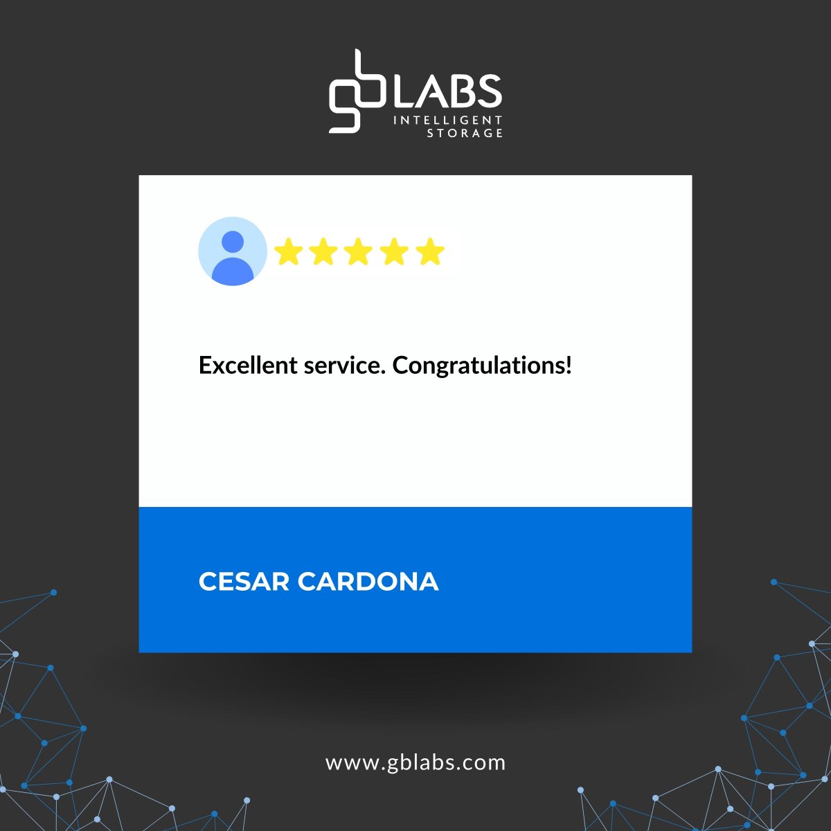 GB_Labs's tweet photo. Another happy customer ⭐ 

Thank you for a great review! 

Are you looking for reliable media storage and workflow solutions with support that you can count on? Contact us today. 

https://t.co/WJJZR29OmH https://t.co/1XdOMkECN5