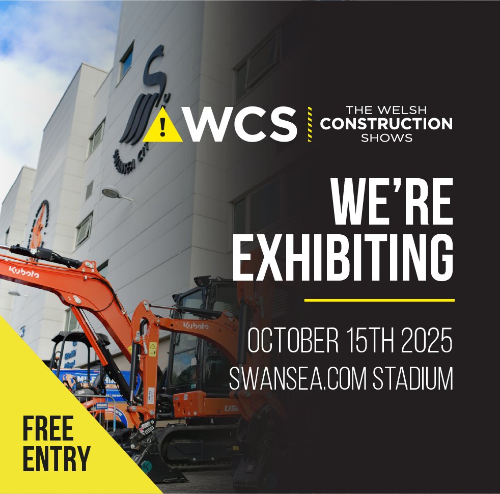 🫱🏻‍🫲🏼  Dewch i weld ni ar stondin 28 yn y Welsh Construction Show ar Ddydd Mercher 15 Hydref yn Stadiwm Swansea.com.

Cofrestrwch am ddim orlo.uk/xiGvk