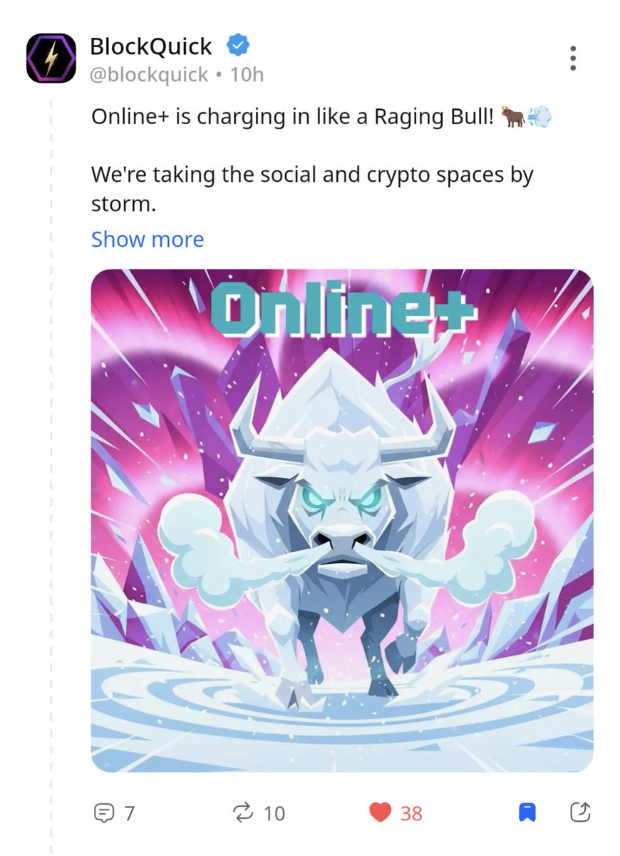 BlockQuick's tweet image. Online+ has the network effect, content and community.

Be rewarded for your efforts, X is good but monetize your community from day one. 

Join Today: link under bio or use code blockquick ✅ 

Get it on Google Play &amp;amp; IOS today! 

#Web3 #SocialMedia $ION
$ICE $ZORA