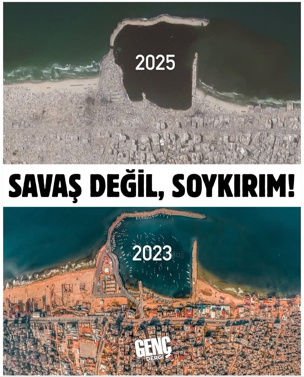 gencdergi's tweet photo. 7 Ekim 2023🥀

İki yıl geçti…
İki yıl boyunca yıkımın, sessizliğin ve dünyanın kör vicdanının tanığı olduk.
Gazze’de çocuklar öldürüldü, hastaneler vuruldu, şehirler haritadan silindi.
Ama hâlâ “savaş” dediler…
Oysa bu, bir savaş değil.
Bu, bir halkı topyekûn yok etme girişimi. https://t.co/CFjeLpl5np