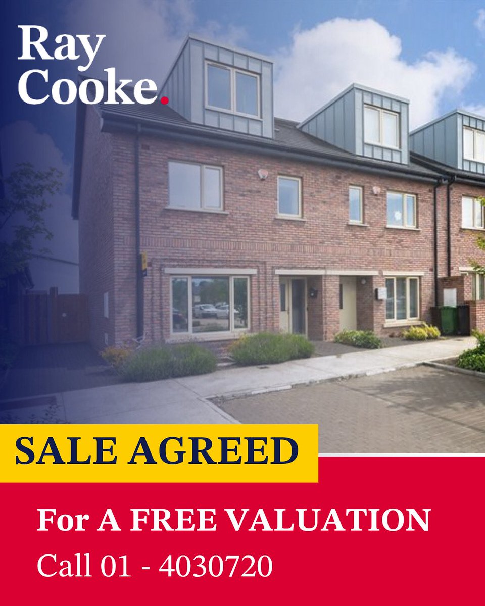 🏡🚨 SALE AGREED - 58 Parklands Place, Saggart, Co. Dublin 

Another fantastic property now SALE AGREED in Saggart by our expert team! 🔑

Thinking Property? Think Ray Cooke! 📲 01 459 9288 

#raycookeauctioneers #saleagreed #sellersagent #sellinghomes #sellingproperty