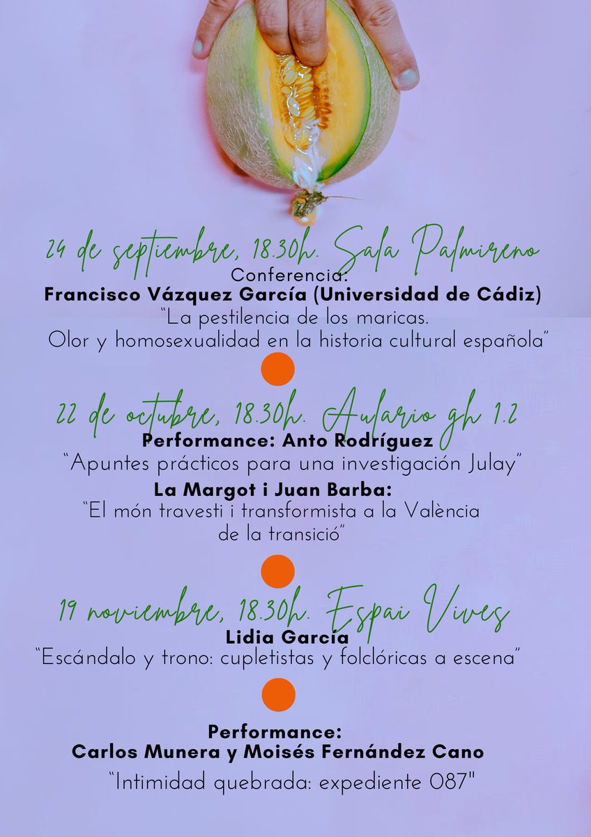 emoderUV's tweet image. ¡Escándalo is BACK! 22 de octubre y 19 de noviembre nuevas fechas 🍆 Esta vez @emoderUV colabora con el proyecto DiSEX, titulado &quot;Disidencias sexuales y moralidad pública en el Franquismo&quot; y la Cátedra Alfons Cucó @meslgbtplus @JavierFGaleano @FacGeoiH @josanru1  @NuriaSorianoMu