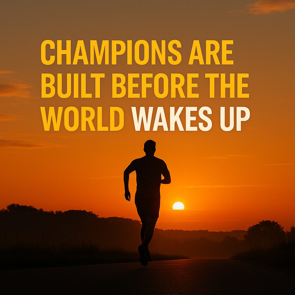 Rise &amp; Grind.

Champions are built in the hours no one else sees.

While others hit snooze, you’re building the future.

Let’s work. 💪🔥

#RiseAndGrind #EntrepreneurMindset #Discipline #NoExcuses