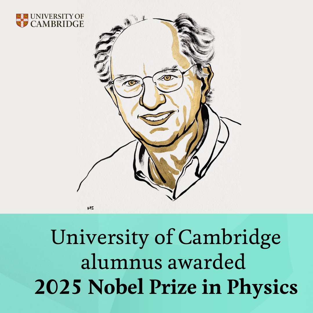 Cambridge_Uni's tweet image. Congratulations to Cambridge alumnus Professor John Clarke, who has been jointly awarded The @NobelPrize Prize in Physics – making this Cambridge&apos;s 126th Nobel win 🏆 👏

Read about his work and his long connection with Cambridge: cam.ac.uk/research/news/…