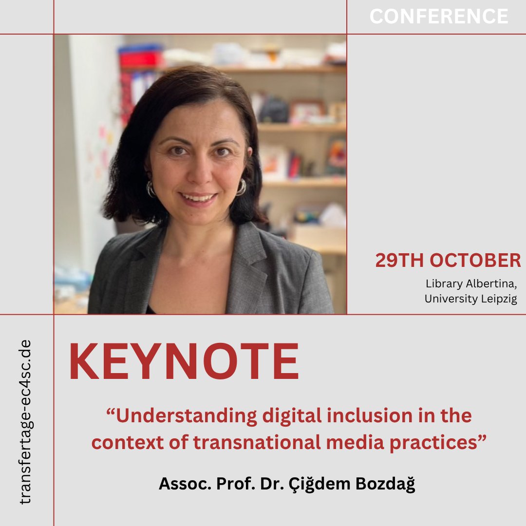 🎤Meet our #KeynoteSpeaker Assoc. Prof. Dr. Çiğdem Bozdağ.

Her talk asks a timely question: how should digital inclusion be rethought when people’s everyday media practices are increasingly transnational and multilingual? While digital media connect lives across borders,