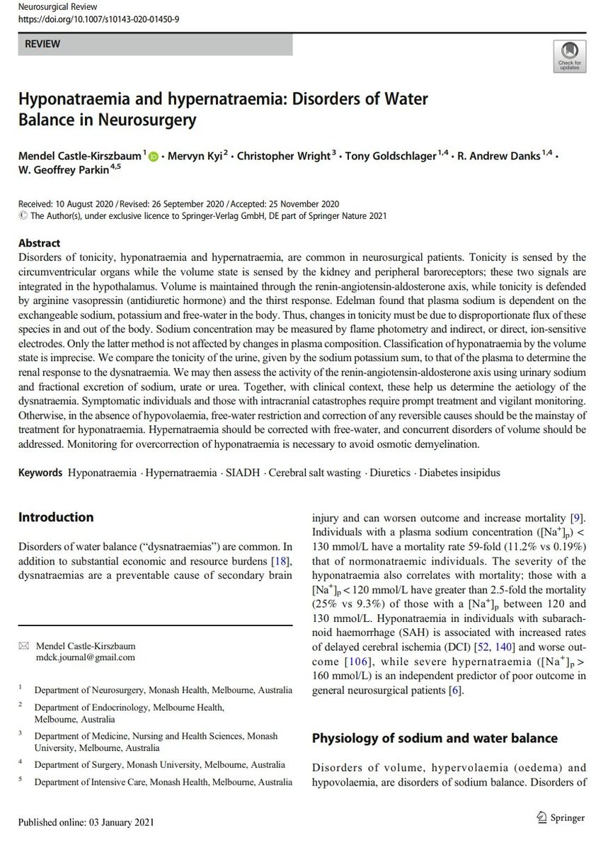 Leo_Santo5's tweet photo. 🧠Abordaje y Manejo de las Alteraciones del Sodio en Neurocirugía 🧂💧

🔰📚Neurosurgical Review

https://t.co/NRRAnXGcDf

Enlace a Artículo Completo 👇🏻🆓✅https://t.co/xumUMHb5Li https://t.co/R7WTMHZrl0