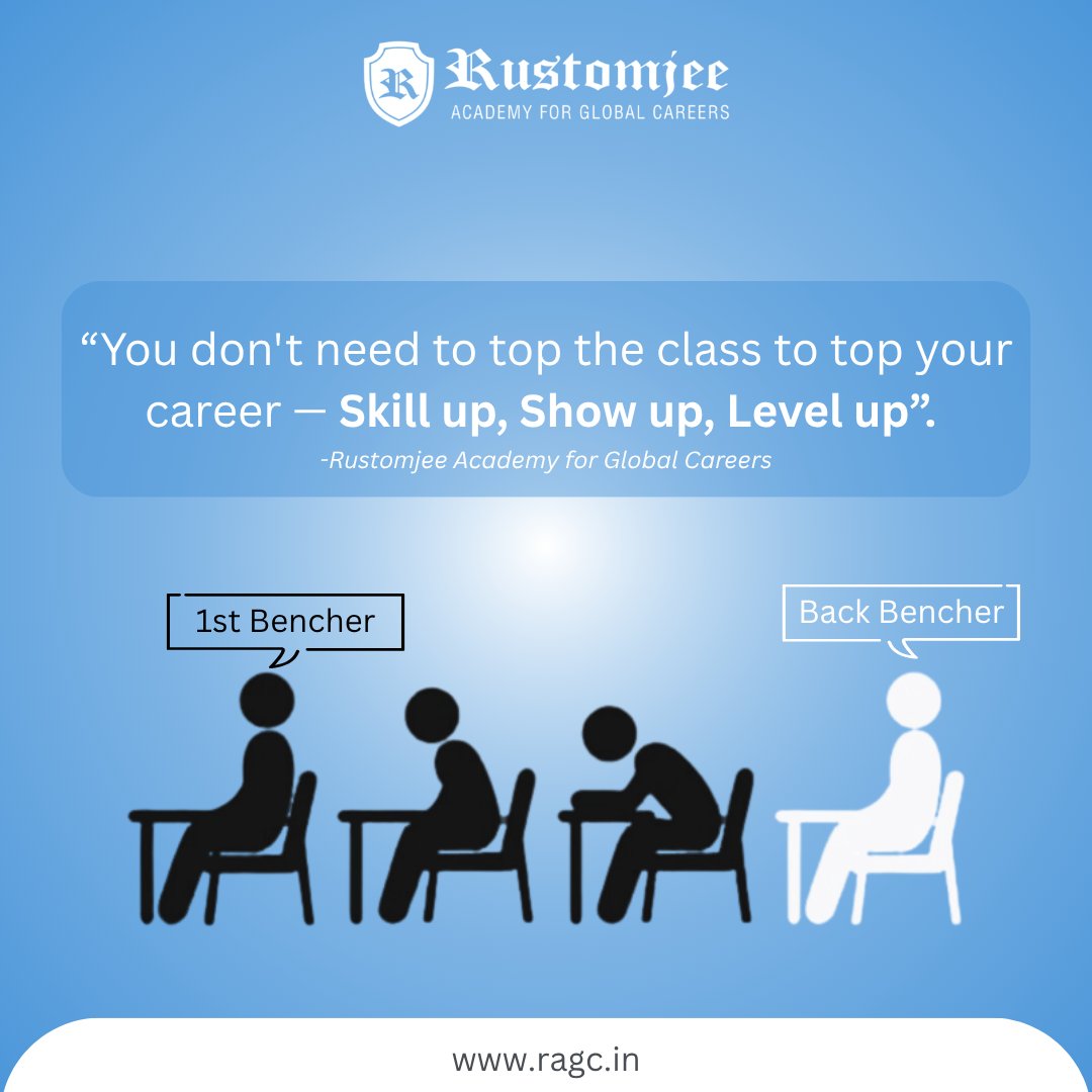 ragcmumbai's tweet photo. 🎓 You don’t need to top the class to top your career — skill up, show up, level up! 🌟

Success today isn’t about just grades; it’s about growth, grit, and gaining skills that matter. The world is changing faster than ever — new technologies, new industries, new opportunities. https://t.co/JL0R37u3CP