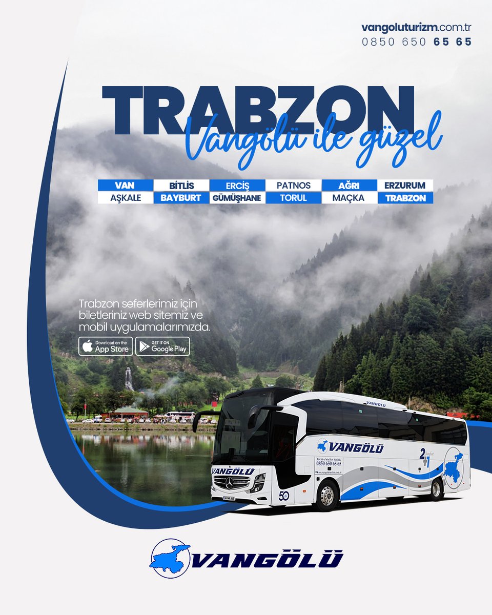 📍 TRABZON, Vangölü ile güzel!

#Trabzon varışlı ve hareketli seferlerimiz için biletleriniz, web sitemiz ve mobil uygulamamızda.

0850 650 65 65
vangoluturizm.com.tr