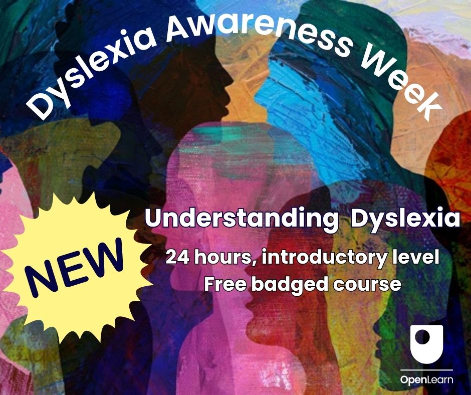 OUFreeLearning's tweet image. #Dyslexia is often linked to reading &amp;amp; writing challenges, but also gives rise to strengths like creativity &amp;amp; problem-solving.

This new free course - Understanding dyslexia - aims to empower learners to reach their full potential.

ow.ly/N3sc50X7FqX

#DyslexiaAwrenessWeek