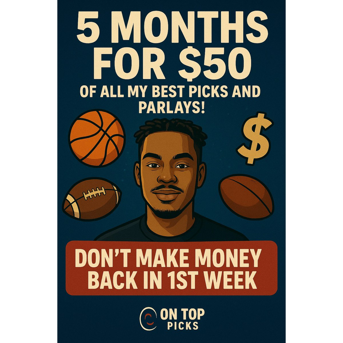 bardobets's tweet image. It doesn’t get EASIER! 
$50 Normally gets you ONE month of winners! 🤯

Don’t win your $50 back in the first week I’ll send the $50 right back to you 🤷🏽‍♂️♥️

#JoinVIP | #SportsBetting 
#Fanduel | #Draftkings 
#NBA | #NHL | #CFB | #Parlay