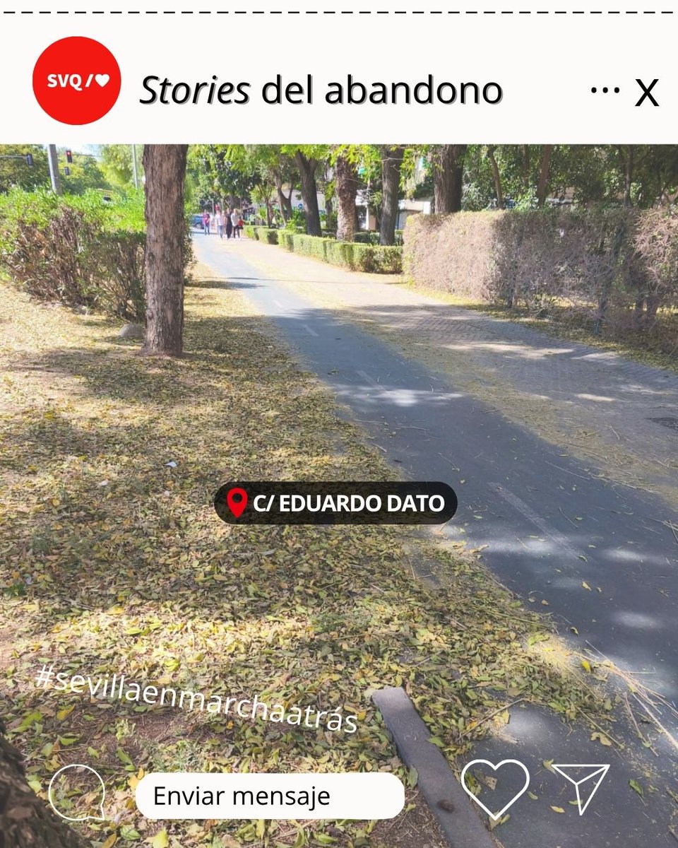 🤳 Stories del abandono en #Sevilla, una muestra más de cómo la ciudad está peor desde que llegó Sanz. 

📍 En esta ocasión nos vamos hasta Eduardo Dato en el distrito #Nervión.

La limpieza destaca por su ausencia y la imagen es lamentable. 

#SevillaEnMarchaAtrás