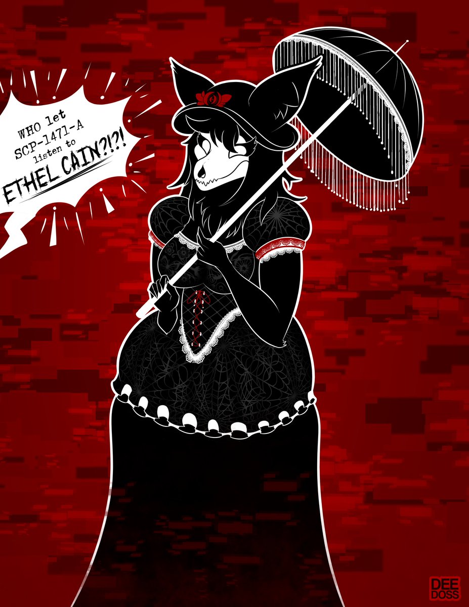 She's also hooked on Edgar Allen Poe now too~
#furry #furryart #scp