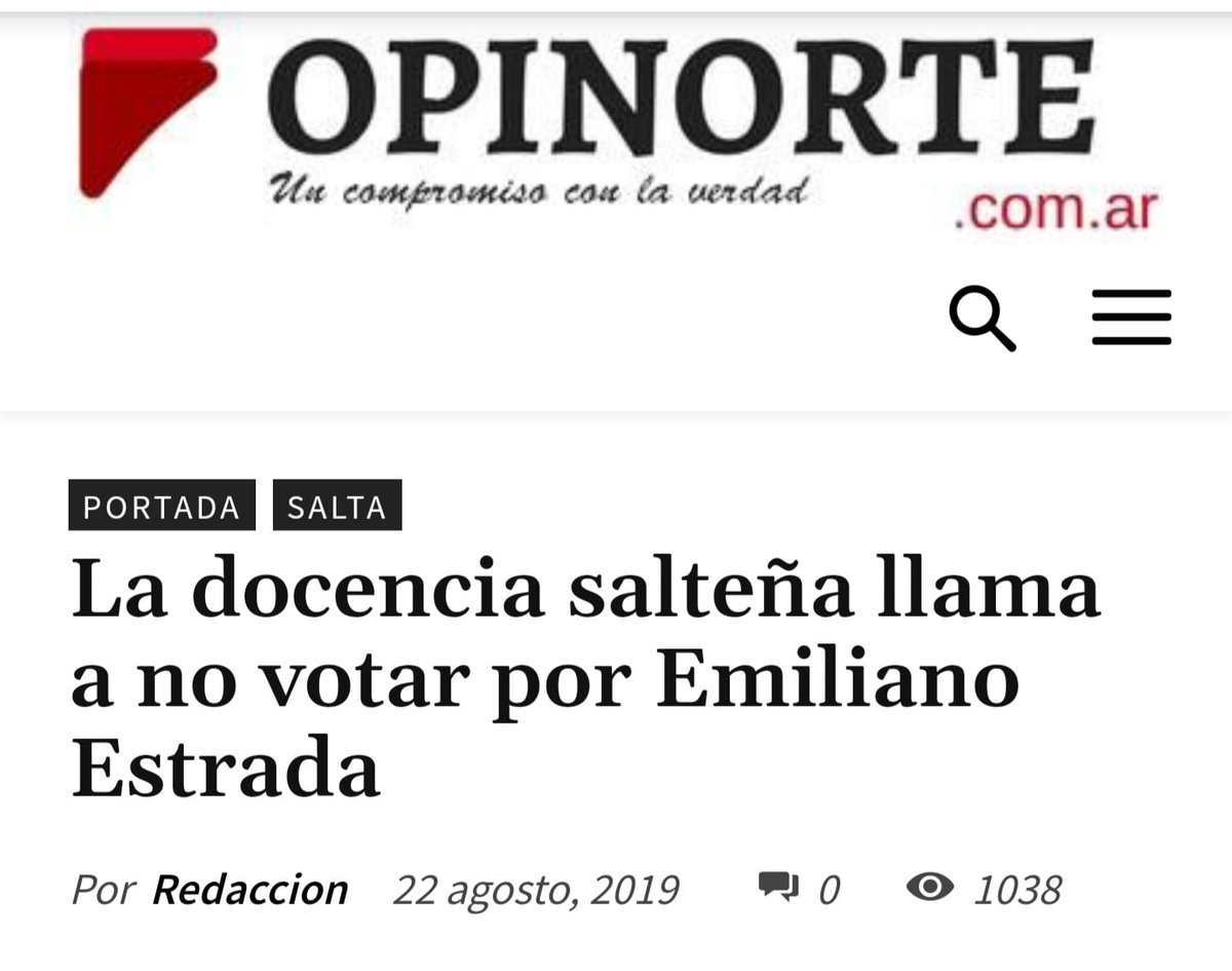 Nunca olviden que Emiliano Estrada el candidato a Diputado Nacional por La Cámpora en Salta dijo "Que los docentes trabajan poco y cobran mucho" 
Memoria señores!