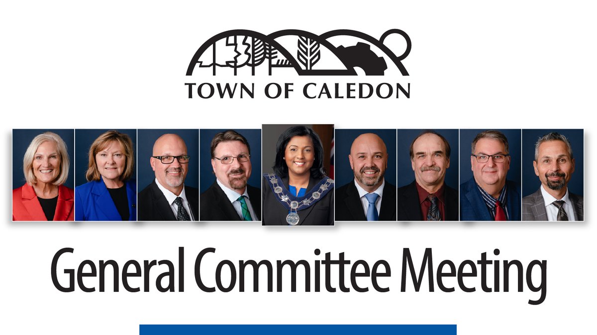 Join us today (Tuesday, October 7 ) for the General Committee Meeting (at 2:30 p.m.). 
View the agenda and learn how you can attend or participate at bit.ly/45D55GL.

To sign up for the agenda for Council Meetings, please email agenda@caledon.ca.