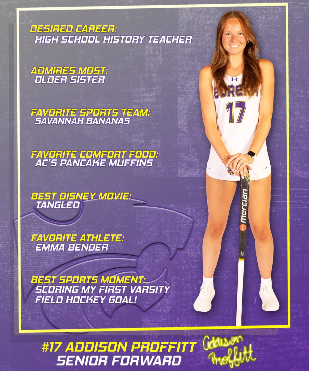It’s GAME DAY! Today we play at home vs. Parkway West. Our game day player spotlight is senior forward Addison Proffitt. We 💜 Addie!