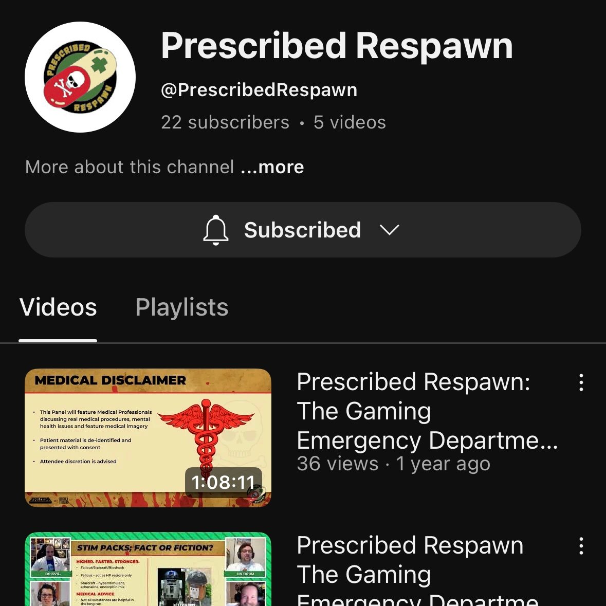 Prescribed Respawn #PRPax25 tweet media