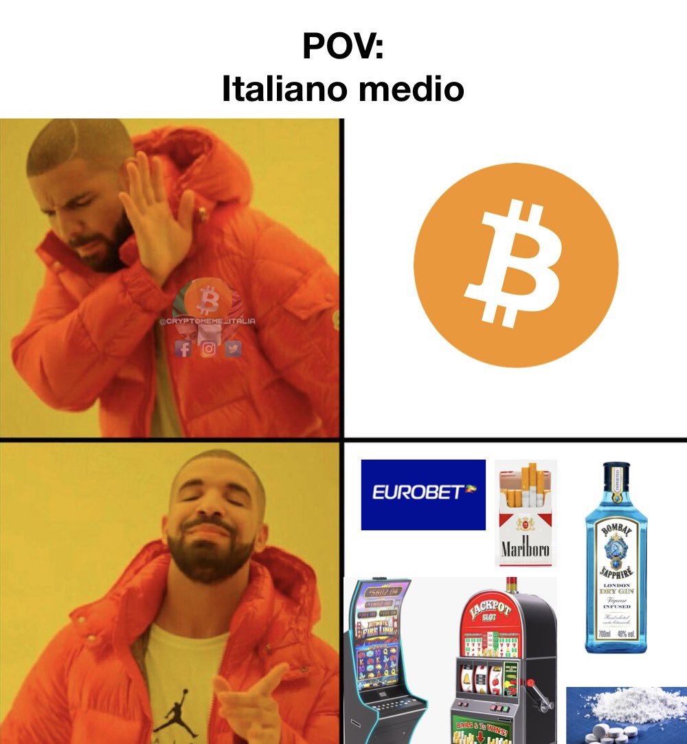 CryptoMeme_Ita's tweet image. “Bitcoin? Nono, troppo rischioso!”
Cit.