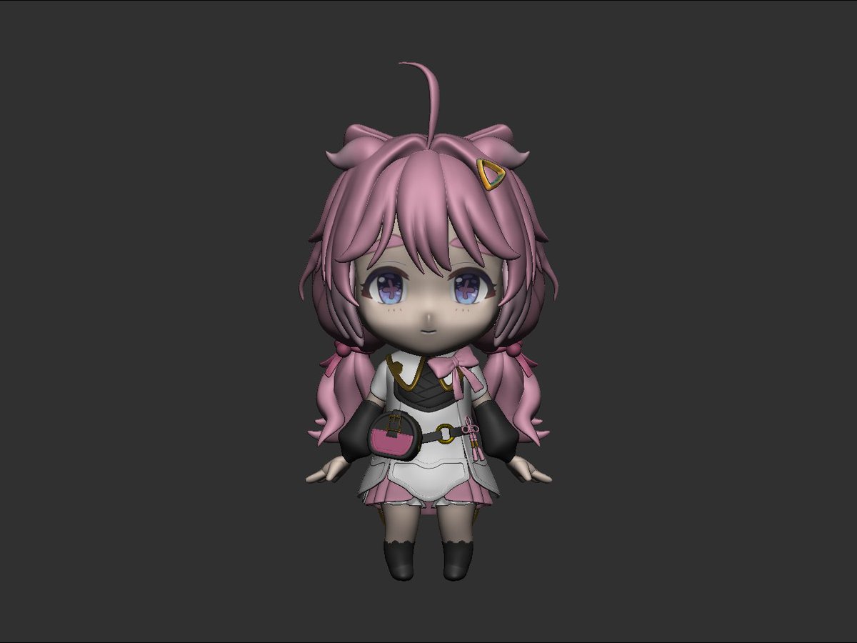 jo3dcg's tweet photo. となりのモケイフェスティバル8用に鳴潮のアンコを制作中です！
ただやったことの無い分割と塗装が待ってるので間に合うか分かりませんが…
#鳴潮 #アンコ #フィギュア #zbrushforipad  #ZBrush https://t.co/WNAIzDiZ9N