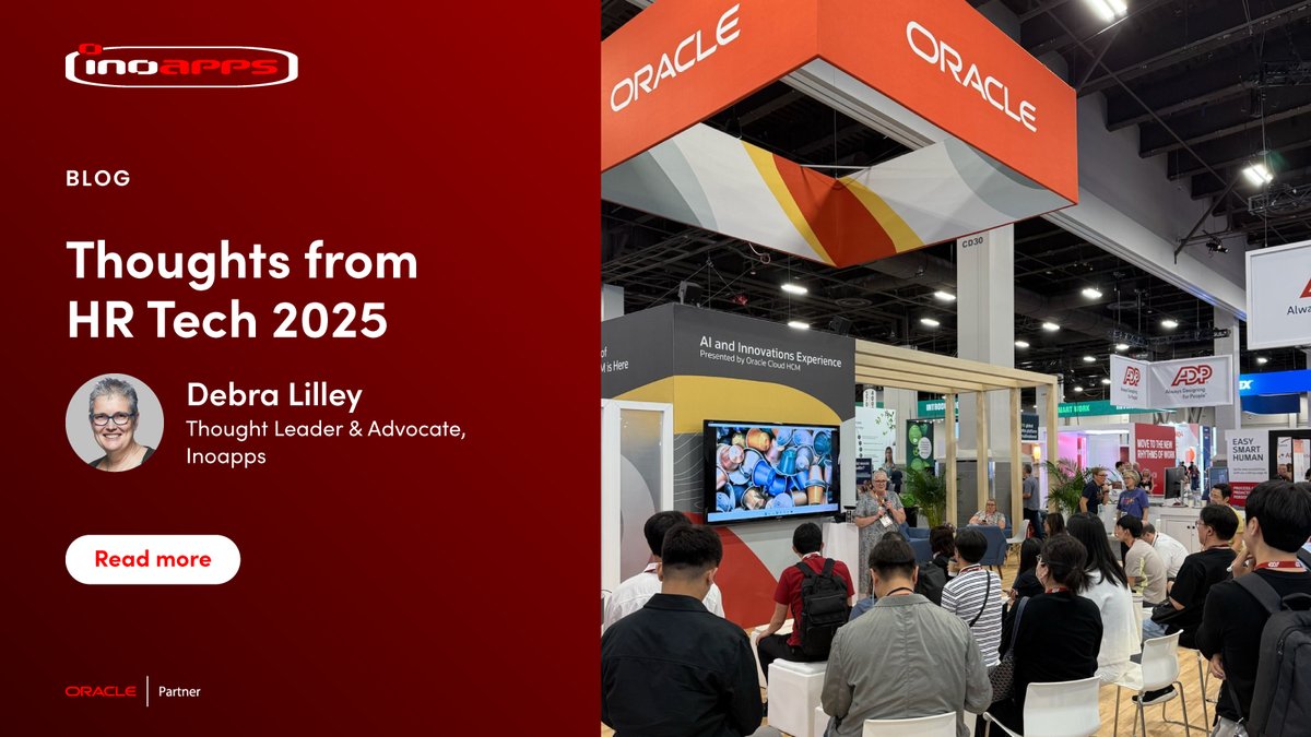 AI was the star at HR Tech 2025, and Inoapps was proud to support Oracle’s presence. From packed sessions to our new AI agent for the EU Pay Directive, we shared real-world HCM insights. Catch Debra Lilley’s recap and what it means for Oracle users:

inoapps.com/insights/news/…