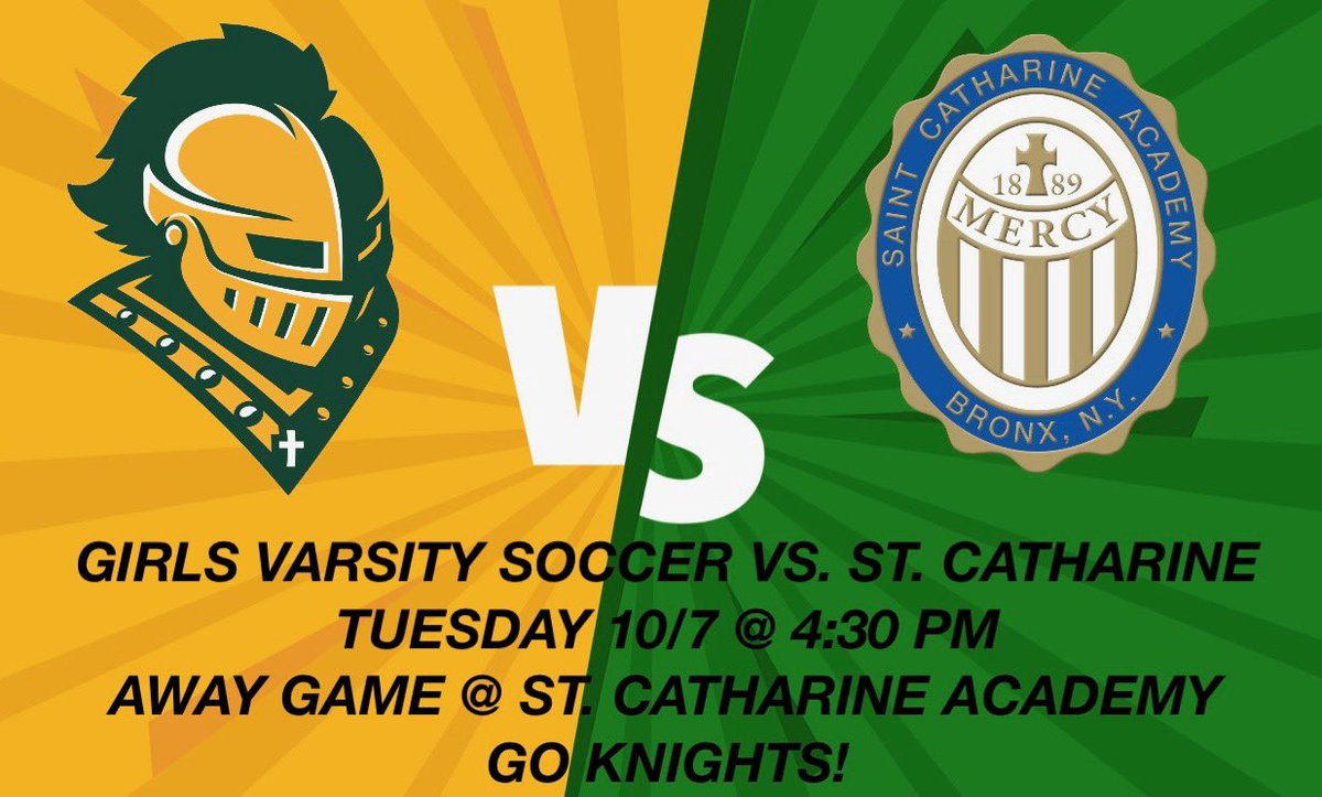 Good luck to the Girls Varsity Soccer team as they head to Ferry Point Park.GO KNIGHTS!