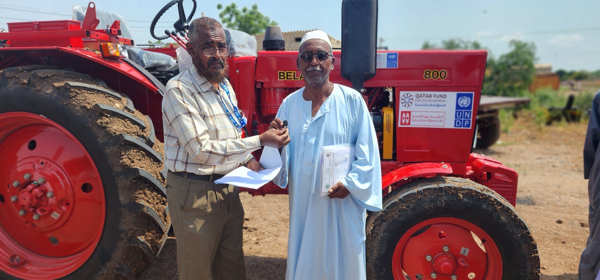 “Before the tractor, we worked all day and barely finished one field.”

In Kassala, Gedaref &amp; River Nile, farmers are now moving faster with support from <a href="/qatar_fund/">Qatar Fund For Development صندوق قطر للتنمية</a> &amp; <a href="/EAA_Foundation/">Education Above All Foundation</a>, <a href="/UNDP/">UN Development</a> is putting real tools in the hands of those feeding their communities &amp; leading recovery.