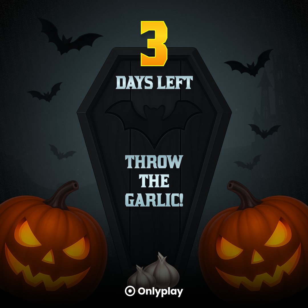 Onlyplay_'s tweet image. Countdown starts now. 🧄⚰️
Throw the garlic at the coffin — let’s see what’s inside.
#Onlyplay #NewRelease #Halloween2025 #SpookyGames #iGaming