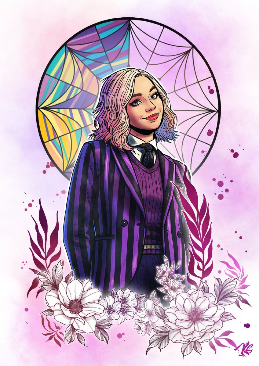 KalikaGraphisme's tweet image. Nouvelle illustration Enid de la série #Wednesday ! #workinprogress #illustrationart #geek #WednesdaySeason2