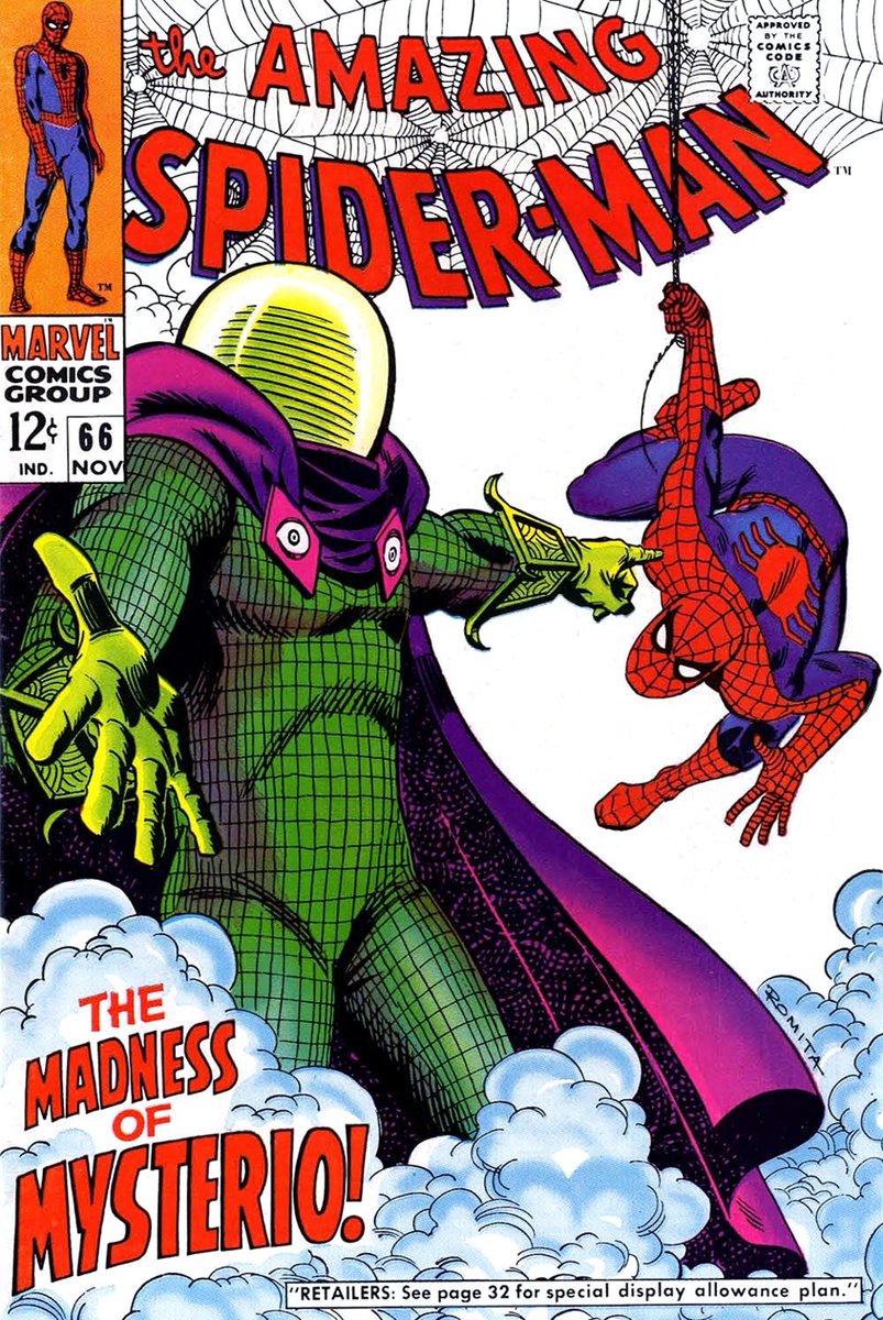 KevinWolffart's tweet photo. #JohnRomita - John drew a decent Mysterio but that Ditko weirdness and nuance is gone and has never returned to this day https://t.co/NcxWStZHJS