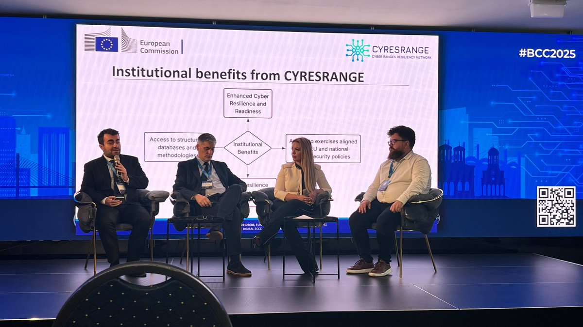 ICI Bucharest (@icibucharest) on Twitter photo ICI Bucharest actively participated in the CYRESRANGE Train-the-Trainer Workshop, an event dedicated to strengthening European cyber resilience, organised on the sidelines of the Bucharest Cybersecurity Conference 2025 (#BCC2025). ICI Bucharest actively participated in the CYRESRANGE Train-the-Trainer Workshop, an event dedicated to strengthening European cyber resilience, organised on the sidelines of the Bucharest Cybersecurity Conference 2025 (#BCC2025).